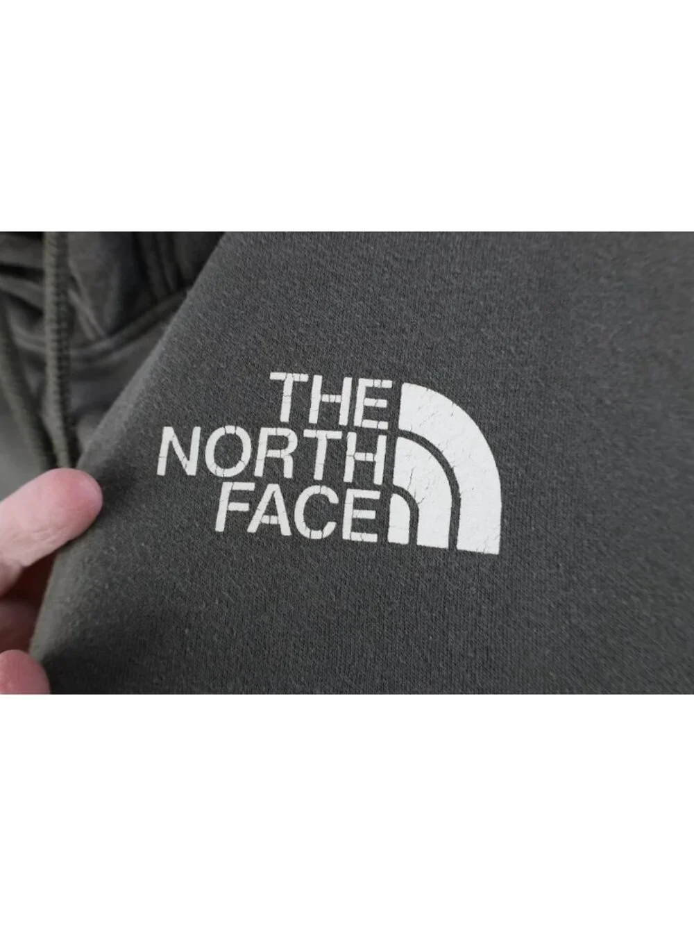 Vtg Y2K The North Face Mens Medium Faded Spell Out Box Logo Hoodie Sweatshirt